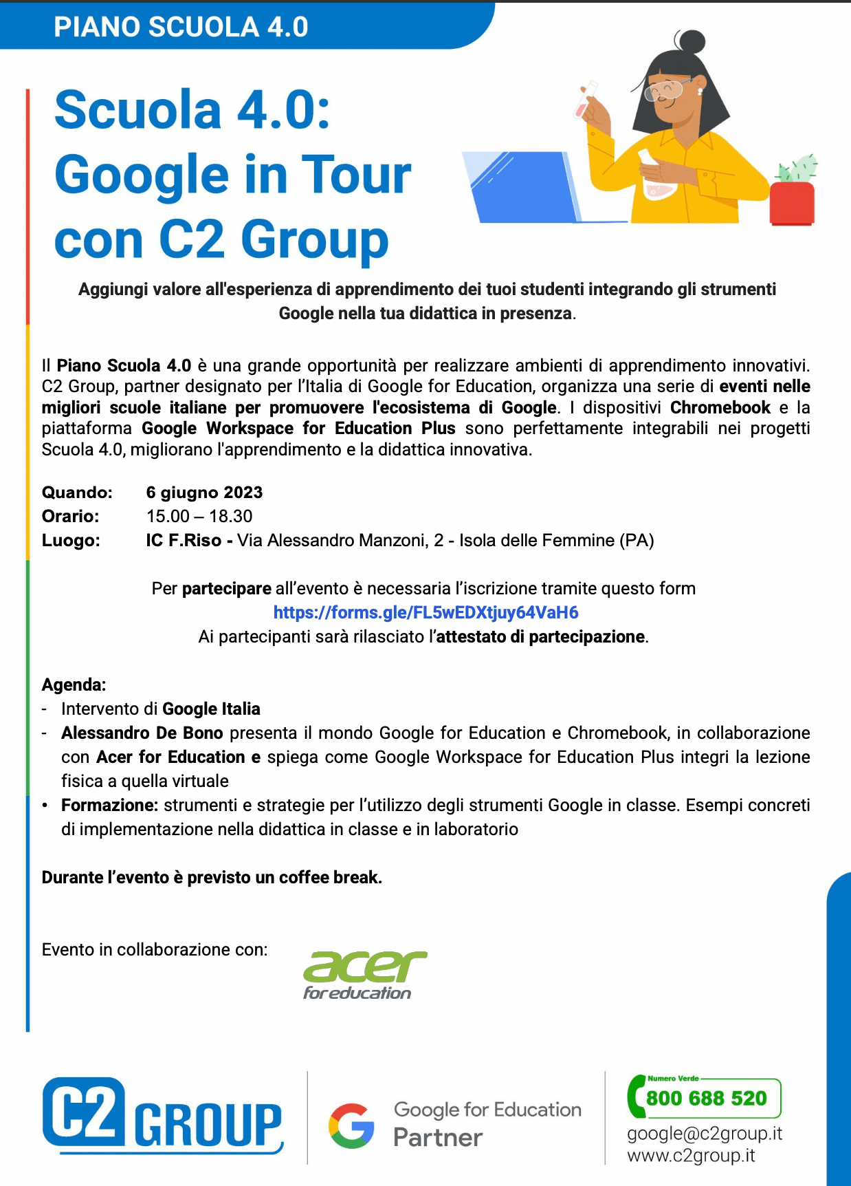 Scuola 4.0 Google in Tour – 6 giugno2023